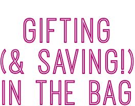 Gifting (& Saving!) in the bag with Neora’s holiday must-haves. Woman smiling and holding Neora’s All Eyes on You Holiday Set.